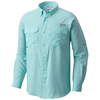 Columbia PFG Blood and Guts III Long Sleeve Woven, Camisa Azules Claro Para Hombre | 761593-HSJ